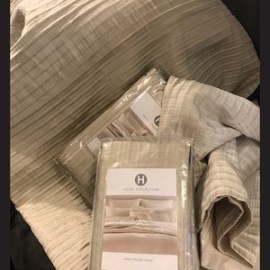 5 PC SET! Ikat Stripe KING Duvet Cover, 2 King Shams, 2 Euro Shams NWOT